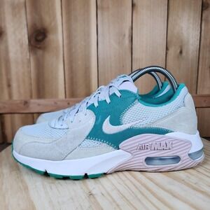 Nike Air Max Excee Shoes Womens 8 Green Teal Suede Running Sneakers DX3315-043